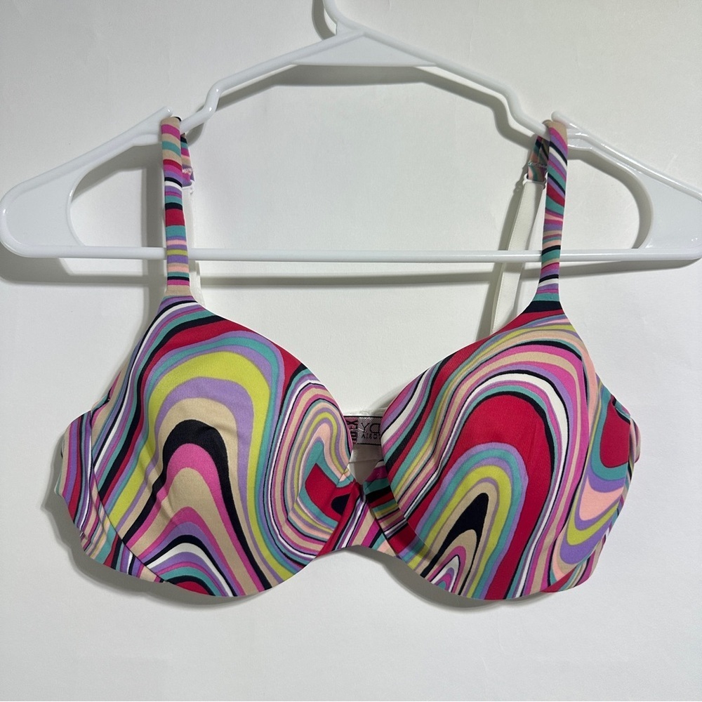 NWT body by Victoria IPEX multicolor swirl abstract bra 34C